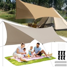 Camping Tarp with Poles
