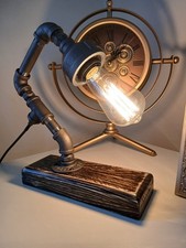 Industrial Steampunk Pipe Desk Lamp – New – Edison LED – Rustic Style