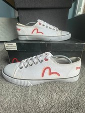 Evisu vintage sneakers white with red seagull UK 10