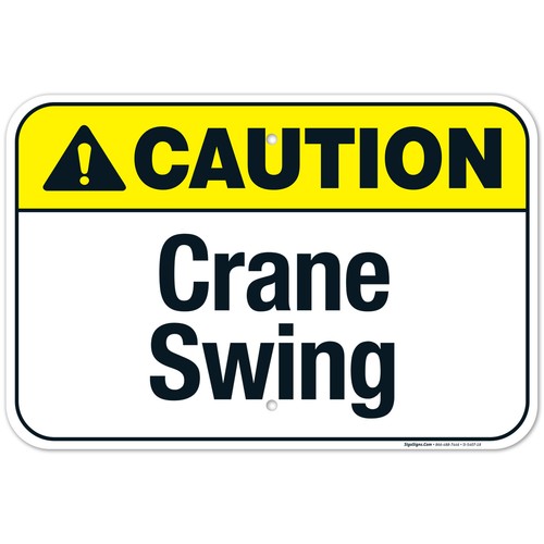 Crane swing sign ansi - crane, sign,