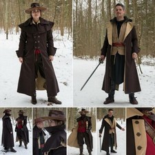 Dark Brown Two Tone Highwayman / Coachman Coat. Perfect for Stage and Costume...