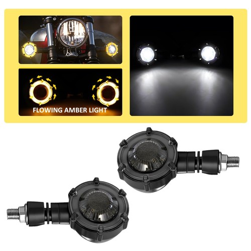 Black 10mm sequential led - 2x,