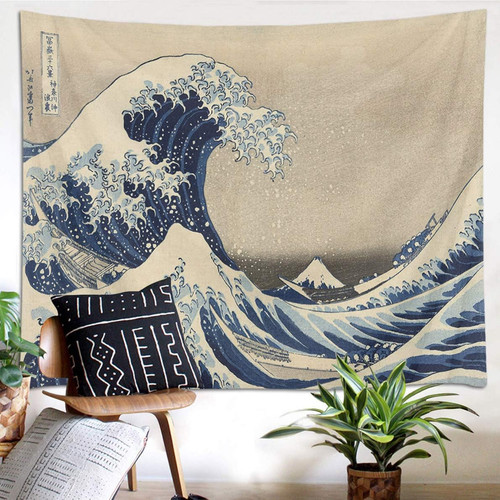 Japanese tapestry kanagawa - japanese,