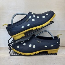 Joules Welly Clogs Women's Size 8 Blue Yellow Daisy Slip On Shoe