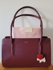 Radley London Liverpool Street Merlot Leather Shoulder Bag with Storage Dust Bag
