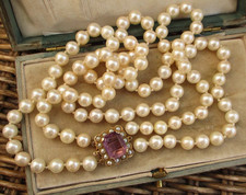vintage double row of  7mm