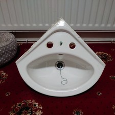 Vintage Small Corner Sink  70s