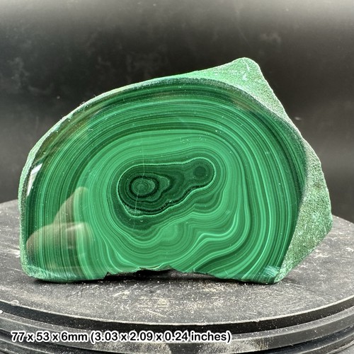 Stunning malachite slices from