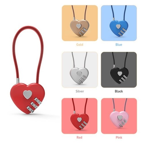 Heart shaped padlock digit - padlock,