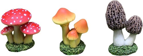 3pcs miniature toadstools - miniature,