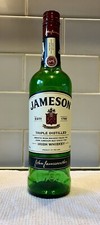 Empty 1 x JAMESON Irish Whiskey Bottle 70cl with Lid - UPCYCLE CRAFT RECYCLE