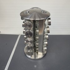 Simpli Magic Revolving 20 Jar Countertop Spice Rack Stainless Steel