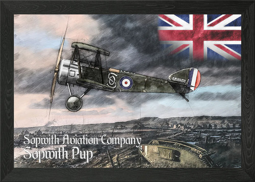 Sopwith pup framed - pup, art