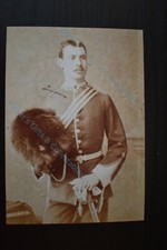 Military Photo Print Officer with Bearskin Hat and Sword
