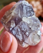 Blue John Fluorite Specimen, UK Crystal, Rare Purple Zoned Cubic, Collector