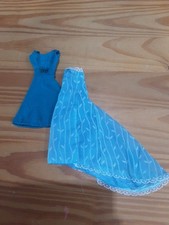 2 Teal/blue Rare Barbie Dresses From Collectors Fashion Magazine