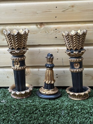 Pair antique gilt - gilt, ebonised