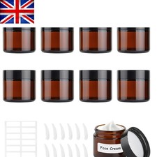 8 Pcs 60ml Brown Glass Jars -