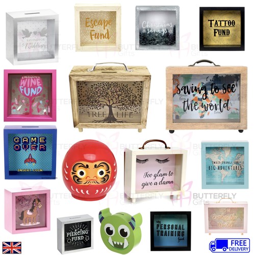 Wooden money box frame glass - frame,