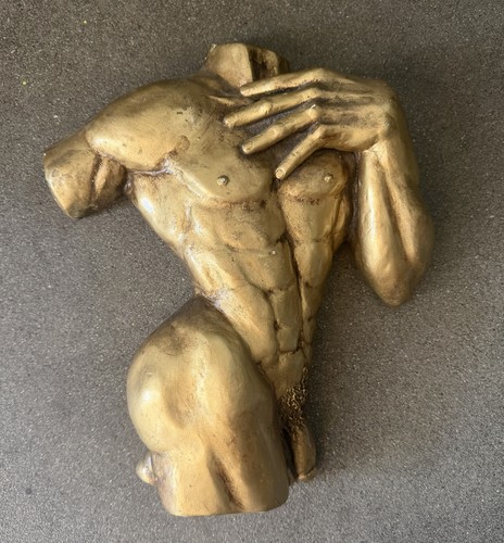 Vintage nude man statue - man,