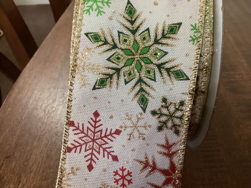 Christmas wired ribbon