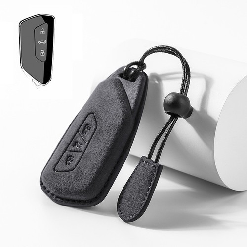 Leather car key cover case - leather,
