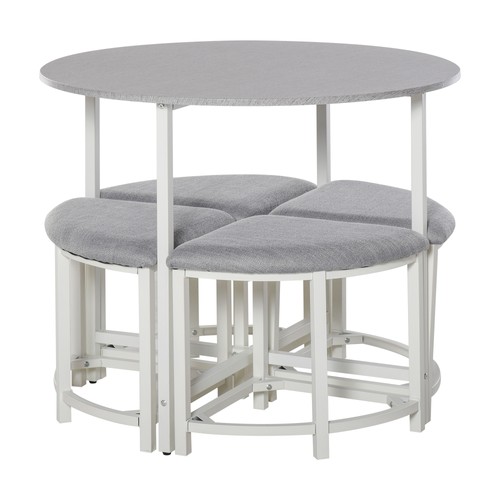 Homcom modern round dining - modern,