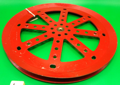 Meccano large red pulley part - meccano,