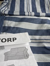 Ikea Ektorp 2 Seat Sofa Cover Abyn Blue White Stripe 401.930.54 PLEASE READ