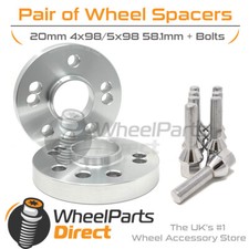 Wheel Spacers (2) & Bolts 20mm