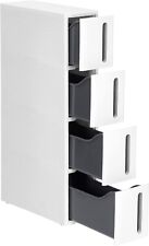 Storage Tower on Wheels, Narrow Kitchen Column, 4 Tier