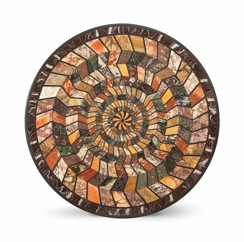 Round black marble center - round,