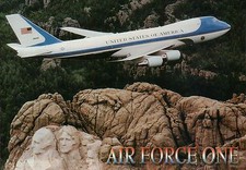 Air Force One, Airplane for President of the US, Mt. Rushmore --- Plane Postcard