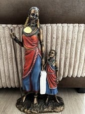 The Leonardo Collection Women And Child Masai 62cm Tribal Figure Statue