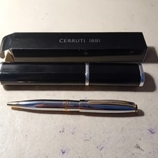 Cerruti 1881 Chrome Luxury ballpoint pen GT Boxed with carry case (new refill)