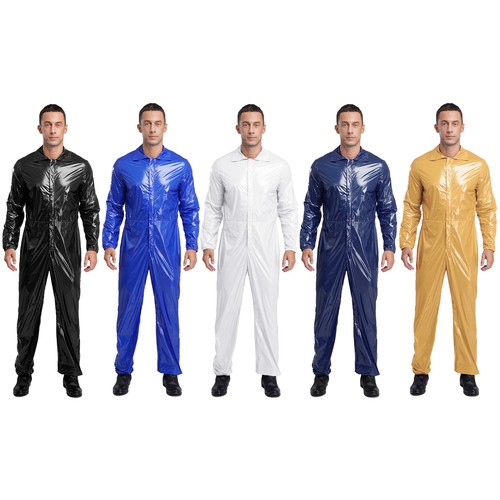 Mens coveralls solid bodysuit - mens,