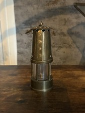 Vintage brass Miners Lamp with