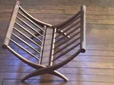 Mid Century Wooden Folding Magazine Rack