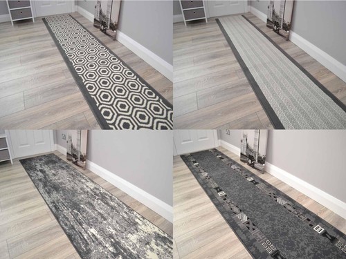 Grey corridor rugs very long - rugs,