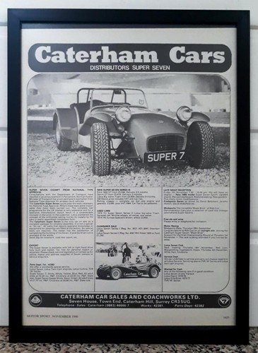 Framed original classic car - framed,