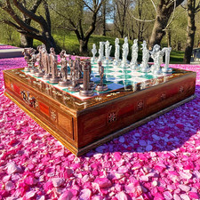Antique Crusaders Chess Set