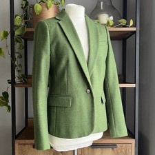 Hobbs Blake Wool Jacket 12 Pea Green Tweed by Moon Blazer Unworn
