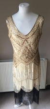 1920's style cream beaded &