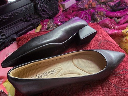 Trendy black court shoes - trendy, 6