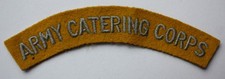 British Army, A Single Army Catering Corps Cloth Shoulder Title. (B68)