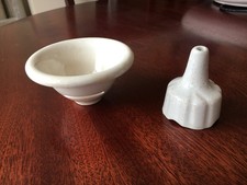 Vintage Ceramic Egg Separator and Funnel, 1893