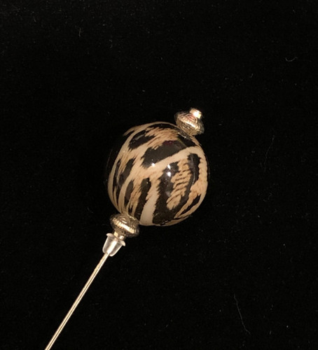 Handmade animal print hatpin - handmade,