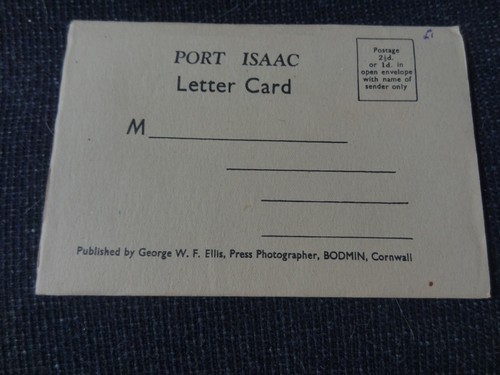 Port isaac letter card - isaac,