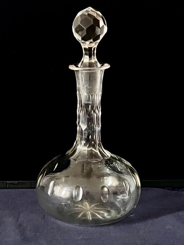 Antique cut crystal spirits - crystal,