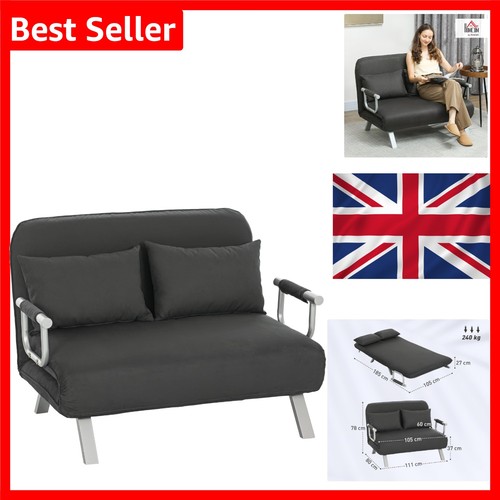 Seater sofa bed - seater, grey